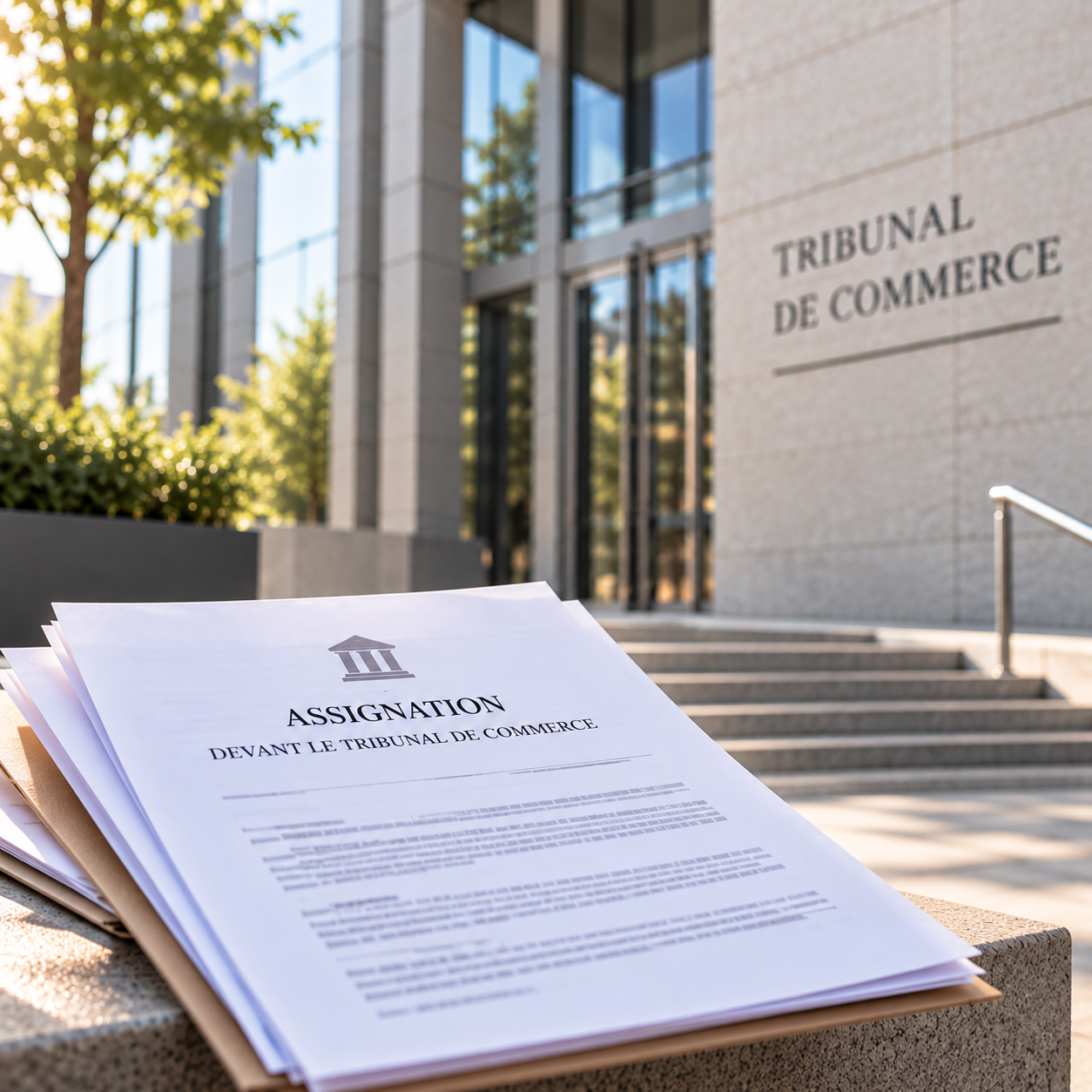 Dirigeant préparant sa défense après une assignation en redressement judiciaire par un créancier